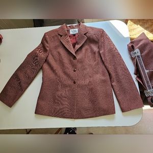 Rust Le Suit color Suit 12 petite with Matching Skirt